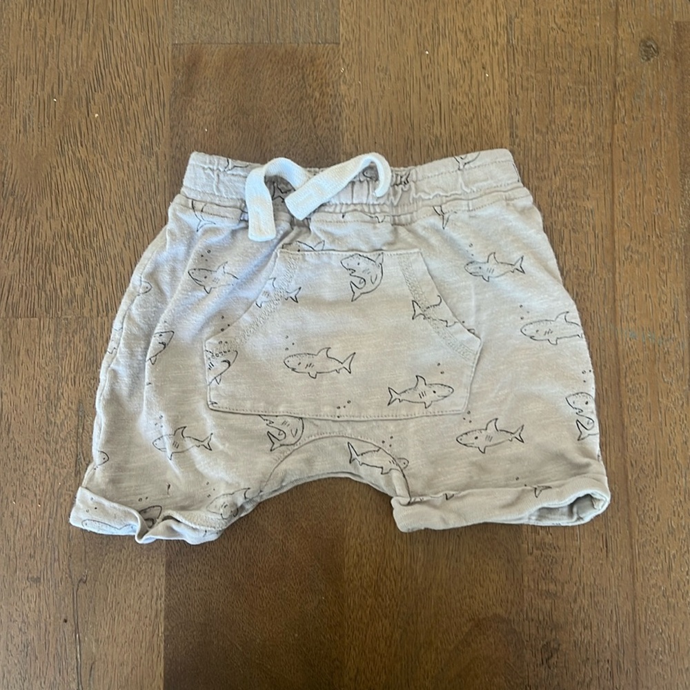 Rylee & cru shark shorts 12-18 months